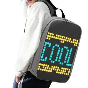 Customized Led Display Backpack Light Screen Waterproof Smart Back Packs Bag Led Backpack With Led Screen
