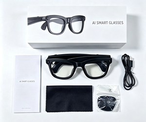 แว่นตาอัจฉริยะ G32 AI พร้อมกล้อง HD 8MP บันทึกวิดีโอ 1080P แปลภาษาอัจฉริยะด้วย AI บันทึกแบบเรียลไทม์ ส่งข้อมูลผ่าน WiFi - Product Image 1