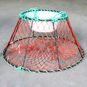 Nasse ronde multifilament pour crabons royaux, pot à crevettes robuste avec double nœud, cage de pêche en haute mer à une entrée pour la capture des crabons - Product Image 2