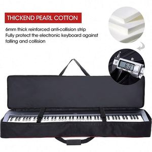 Étui pour clavier 88 touches, sac de transport pour clavier avec 2 poches, sac pour clavier en Oxford 600D durable avec rembourrage intérieur pour piano numérique - Product Image 6