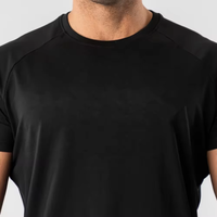 Slim Fit été hommes noir 95% coton 5% élastique Scoop bas palangre Gym t-shirt Hip Hop hommes grand t-shirt