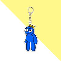 Porte-clés en acrylique Roblox Friends Arc-en-ciel, accessoires de personnage de dessin animé, breloques mignonnes, ornement de sac à dos, porte-clés de voiture, breloque pour clés