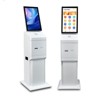 à commande automatique pour PC à écran tactile debout de 32 pouces, Kiosque interactif d'imprimante Android POS en libre-service