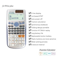 Calculatrice scientifique numérique Esplus de 2e génération avec logo coloré et batterie solaire pour étudiants en commerce extérieur