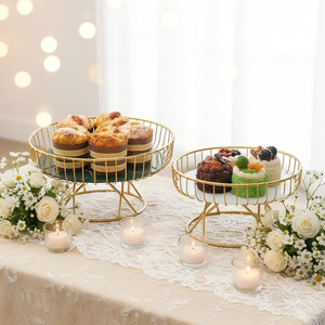 Düğün Partisi Masa Süsleri Altın Metal Tel Meyve Sepeti Meyve Kasesi, Tatlı Meyve Tutucu Standı Tezgah için Saklama Sepetleri - Product Image 2