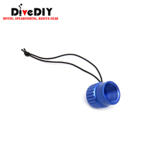 Capuchon anti-poussière femelle DIN en aluminium durable avec cordon pour valve de bouteille de plongée sous-marine