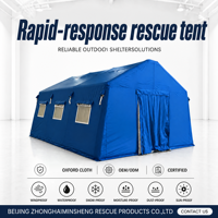 Tente gonflable d'urgence pour abri temporaire en cas de catastrophe, en tissu Oxford, imperméable et à déploiement rapide