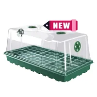Plateaux de germination pour l'agriculture, plateaux de pépinière en plastique avec bouchons, couvercles, ensemble de plateaux de démarrage pour semis avec dôme