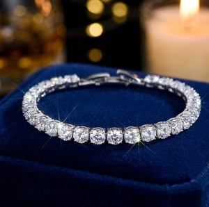 Pulsera <span class=keywords><strong>de</strong></span> tenis <span class=keywords><strong>de</strong></span> moda con incrustaciones <span class=keywords><strong>de</strong></span> circonitas <span class=keywords><strong>de</strong></span> 7 mm, chapada en oro <span class=keywords><strong>de</strong></span> 18 quilates sobre cobre |   Cadena <span class=keywords><strong>de</strong></span> Zirconia Rosa Gruesa Estilo Hip Hop para <span class=keywords><strong>Mujer</strong></span> y Hombre, Regalo - Product Image 1