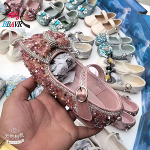 Zapatos de princesa para niña, con lazo, de cristal, de suela blanda, venta al por mayor - Product Image 2