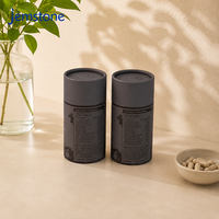 Tube d'emballage cylindrique en carton recyclable personnalisé de qualité alimentaire avec UV sélectif, boîte de conditionnement étanche pour capsules de suppléments