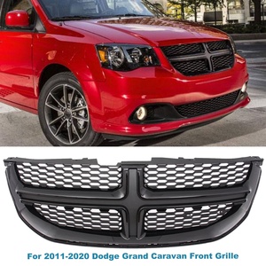 145018074, CH1200342PP pour 2011-2020 <span class=keywords><strong>Dodge</strong></span> Grand <span class=keywords><strong>Caravan</strong></span> calandre supérieure calandre de pare-chocs <span class=keywords><strong>noir</strong></span>/Chrome 68088969AA,68088969AC - Product Image 2