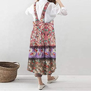 Le donne dell'annata senza maniche della boemia delle signore stampa floreale <span class=keywords><strong>grembiule</strong></span> del vestito - Product Image 3