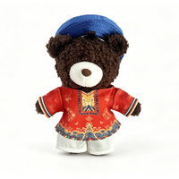 Ensemble de vêtements personnalisés pour poupée en peluche : haut imprimé style chinois et short blanc pour ours en peluche, tenue de déguisement