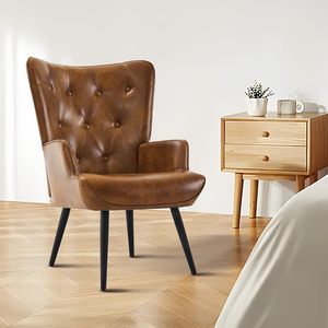 <span class=keywords><strong>Mid</strong></span>-<span class=keywords><strong>century</strong></span> woonkamerstoelen, comfortabele fauteuil, relaxfauteuil, gastenfauteuil, <span class=keywords><strong>wingback</strong></span> stoel, accentstoel voor studeerkamer/kaptafel - Product Image 2