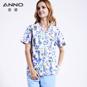 Blouse Médicale Unisexe Tissée Imprimée Chiens Adorables, Confortable, Tendance et Facile d'Entretien – Meilleure Vente pour Hôpitaux - Product Image 5