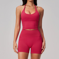 Shorts et hauts de yoga de haute qualité, ensembles d'entraînement sans couture, tenue de yoga pour femmes, ensembles de yoga, gym, fitness, ensemble de shorts 2 pièces pour femmes