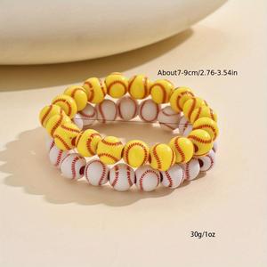 Sell Lxalry Women's Daily Wear Handmade Modern Casual Stretch Comfort Resin Bead Bracelet Sunshine Workout Essentials - Product Image 3