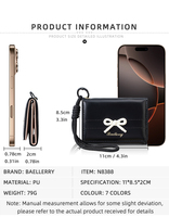 Dompet Tipis Baru Baellerry untuk Wanita dan Remaja Putri, Dompet Lipat dengan Resleting untuk Koin dan Tempat Kartu, Elegan, Kulit PU Berkualitas Tinggi