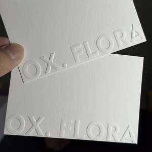 Carta personalizzata 400g-stampa a colori a singolo lato con Design in rilievo carta tipografica di alta qualità per biglietti d'invito - Product Image 6