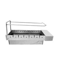 Électricité rotative entièrement automatique Gril à viande de mouton Gril commercial sans fumée Barbecue intérieur à charbon de table intégré