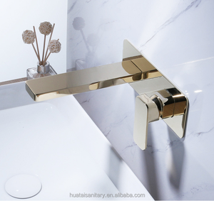 Mezclador de lavabo oculto de 2 orificios Grifo de lavabo de montaje en pared <span class=keywords><strong>Grifos</strong></span> de pared de lavabo - Product Image 5