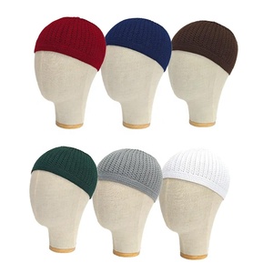 Bonnet Kufi en tricot crochet Rasta très populaire pour hommes – Bonnets de prière islamiques musulmans - Product Image 1