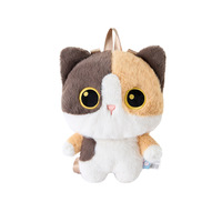 Sac à dos en peluche chat de dessin animé tendance, poupée sac à dos chat, cadeau d'anniversaire