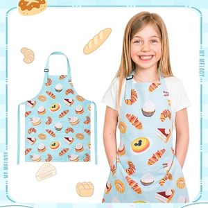 Tablier Enfant Imprimé Desserts Mignons Imperméable Réglable avec Poches pour la Cuisson et la Peinture Garçons Filles - Product Image 5