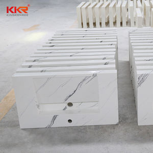 Mármol Textura Rampa Fregadero Pendiente <span class=keywords><strong>Lavabo</strong></span> Individual Doble Personalizar Vanidad Fregadero - Product Image 4