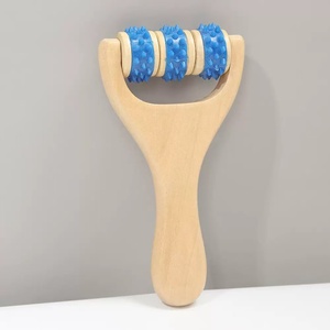 Tragbares Massivholz <span class=keywords><strong>massage</strong></span> gerät <span class=keywords><strong>in</strong></span> Schleuder form Hand Push Body Meridian Brush Roller <span class=keywords><strong>Massage</strong></span> werkzeug für Schulter-Nacken-Taillen kopf - Product Image 5