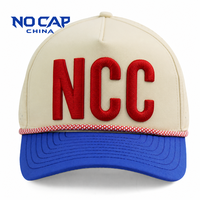 Casquette de golf et de baseball Nocapchina personnalisée à 5 panneaux, qualité supérieure, imperméable, perforée au laser, avec cordon et logo brodé sur mesure