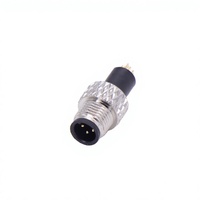 Connecteur en cuivre Mini M5 étanche IP67, 3/4 broches, prise femelle pour montage sur panneau avant/arrière, faisceau de câbles à souder pour automobile