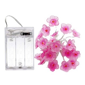 Guirlande lumineuse en fil de cuivre à fleurs de cerisier, lumières LED blanc chaud pour décoration intérieure/extérieure, Saint-Valentin, Noël - Product Image 2