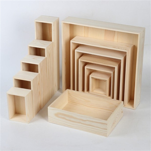 Chưa hoàn thành hộp gỗ THÙNG GỖ cutout xử lý <span class=keywords><strong>DIY</strong></span> trang trí làm tổ hộp gỗ hộp kho báu - Product Image 5