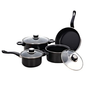 Juego de Ollas y Sartenes de Hierro Refinado OEM de 11 Piezas con Tapa de Vidrio y Mango Ergonómico para el Hogar, Restaurantes y Chefs, Venta al por Mayor - Product Image 3