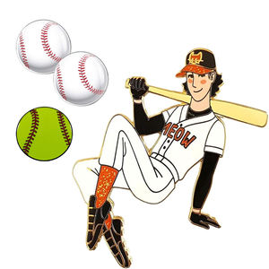 Creatore all'ingrosso personalizzato in metallo distintivo sportivo Logo squadre di Baseball smalto morbido e duro Anime spilla con spilla cappello Souvenir spilla - Product Image 4