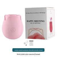 Best-seller Vibromasseur Rose pour Femmes - Jouet pour adultes en silicone sans fil en forme de fleur, 10 fréquences, étanche IPX4, rechargeable par USB, 40