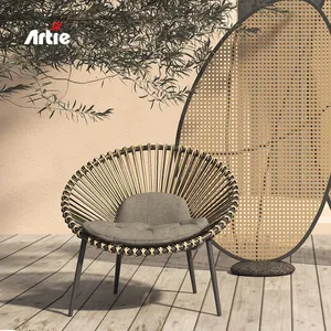 Muebles de jardín modernos Artie, sillas de salón para exteriores, muebles de balcón de ratán, sillas de Patio para exteriores
