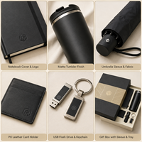 Ensemble Cadeau Exécutif Personnalisé : Carnet, Gobelet, Parapluie, Porte-cartes, Clé USB – Kit Promotionnel d'Affaires pour l'Exportation Mondiale – Fournisseur OEM ODM
