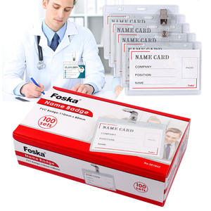 <span class=keywords><strong>Porte</strong></span>-badges FOSKA faciles à utiliser, en vrac, 4,3 x 3,15 pouces, résistants aux déchirures, hautement transparents, horizontaux, <span class=keywords><strong>porte</strong></span>-cartes d'identité pour infirmières, en <span class=keywords><strong>plastique</strong></span> - Product Image 1