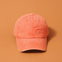 Topi Dad Hat Gaya Jalanan 6 Panel Bahan Katun Terry Cuci Vintage dengan Cetak Puff Logo Kustom Distressed Unisex