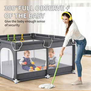 Box per Bambini Personalizzabile, Pieghevole, Portatile, per Interni ed Esterni, Piccolo Tappeto di Sicurezza per Gattonare, Barriera Protettiva, Parco <span class=keywords><strong>Giochi</strong></span> per Bambini - Product Image 1