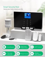 Sistem Alarm Keamanan Tuya WiFi GSM Pusat Alarm Layar TFT 2.4 inci 100 sensor nirkabel Alexa Google Assistant ZX-G20 50-100m