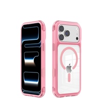 Coque de téléphone magnétique translucide pour iPhone 18 Pro, coque de protection anti-chute à quatre coins pour Apple 16/17, compatible avec les modèles 15, 14, 13