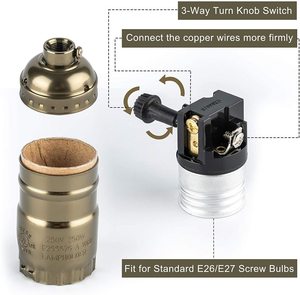 Addison Bắc Âu Retro ánh sáng mặt dây chuyền tối giản cổ điển nhôm treo đèn Edison vít Bóng Đèn vỏ <span class=keywords><strong>E26</strong></span> đèn Cơ sở 2 năm - Product Image 6