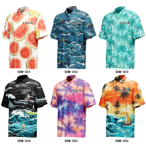 Custom New Fashion Floral Printed Hawaiian Style Lightweight Button <strong>Shirts</strong> 100% Cotton Quick Dry Breathable Beach <strong>Party</strong> Men - Product Image 3