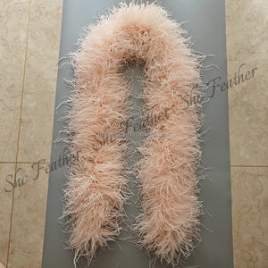 8ply <strong>Ostrich</strong> <strong>Feather</strong> <strong>Boa</strong> 10-15cm Fluffy DIY Craft Costume For Halloween Carnival Wedding Decorations Dyed Natural Patterned - Product Image 1