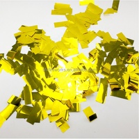 Confettis dorés ignifuges pour événements de mariage, scène, vente en gros, pour les fêtes de Noël et les machines à confettis pour mariage