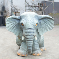 Costume de mascotte d'éléphant bébé animatronique interactif pour parades de parcs et spectacles scéniques pour enfants, accessoires de fête d'anniversaire, à vendre